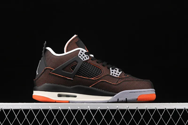 All categories Air Jordan Jordan series basketball shoes Air Jordan 4 G version Air Jordan 4 Retro SE AJ4 Joe 4 brass black orange starfish orange CW7183-100